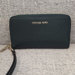 Michael Kors Dark Green Leather Wallet